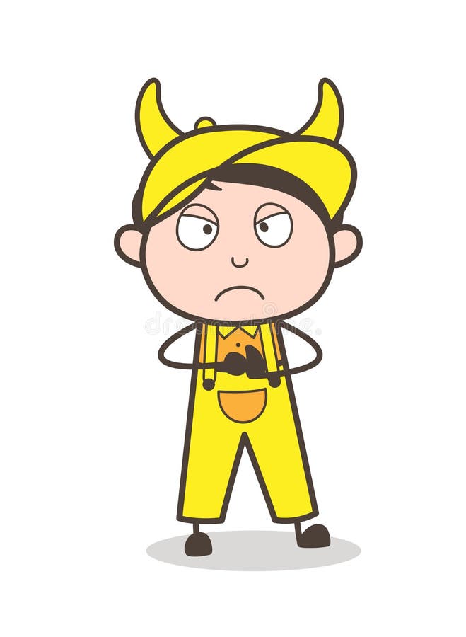 Cartoon Young Bad Boy Vector Illustration Stock Illustration