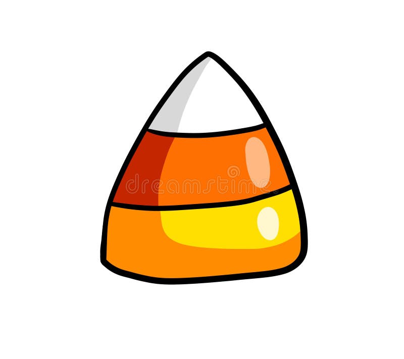 A Cartoon Yummy Candy Corn stock illustration. Illustration of digital