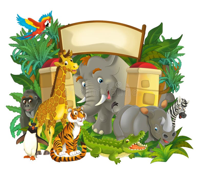 pics Easy Cartoon Zoo Drawing For Kids zoo entrance stock illustrations 508