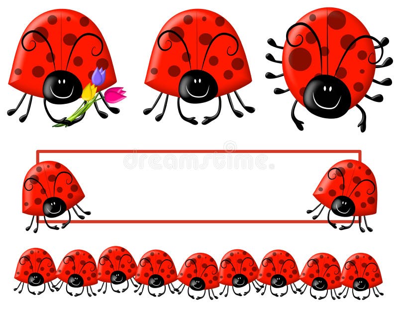 Cartoonish Ladybug Clip Art And Logo