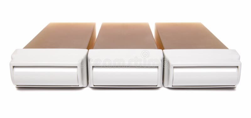 Cartridges with wax stock image