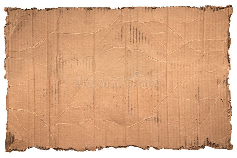 Corrugated grunge cardboard isolated over white. Corrugated grunge cardboard isolated over white