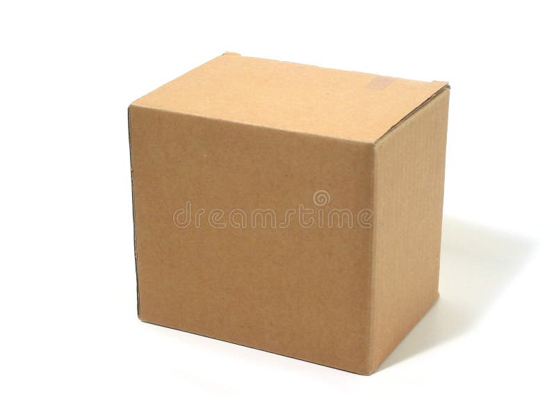 Black cardboard box isolated on white background. Black cardboard box isolated on white background