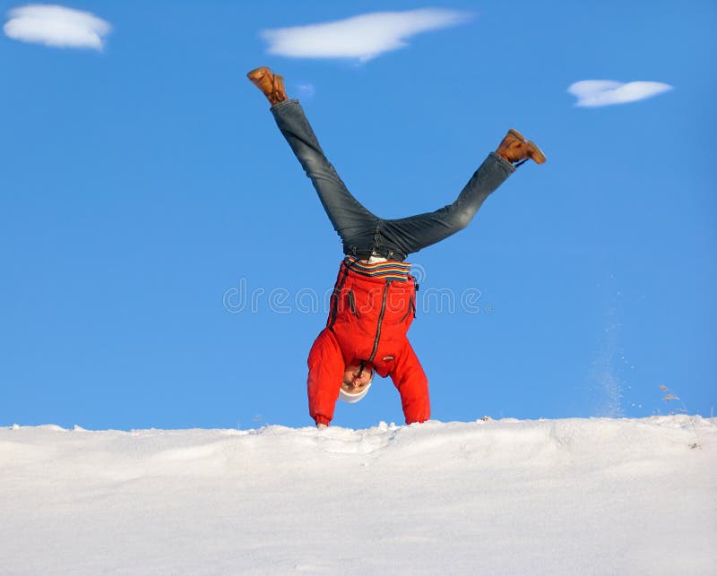Cartwheel di inverno fotografia stock Cartwheel di inverno fotografia stock
