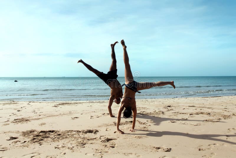 Cartwheels on the beach