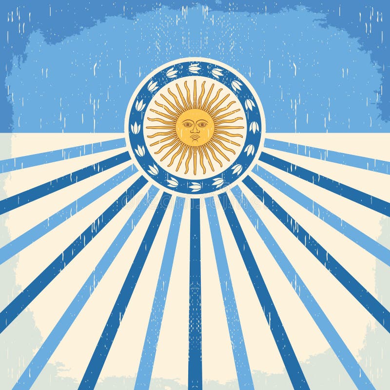 Cartão abstrato do vintage de Argentina ilustração royalty free Cartão abstrato do vintage de Argentina ilustração royalty free