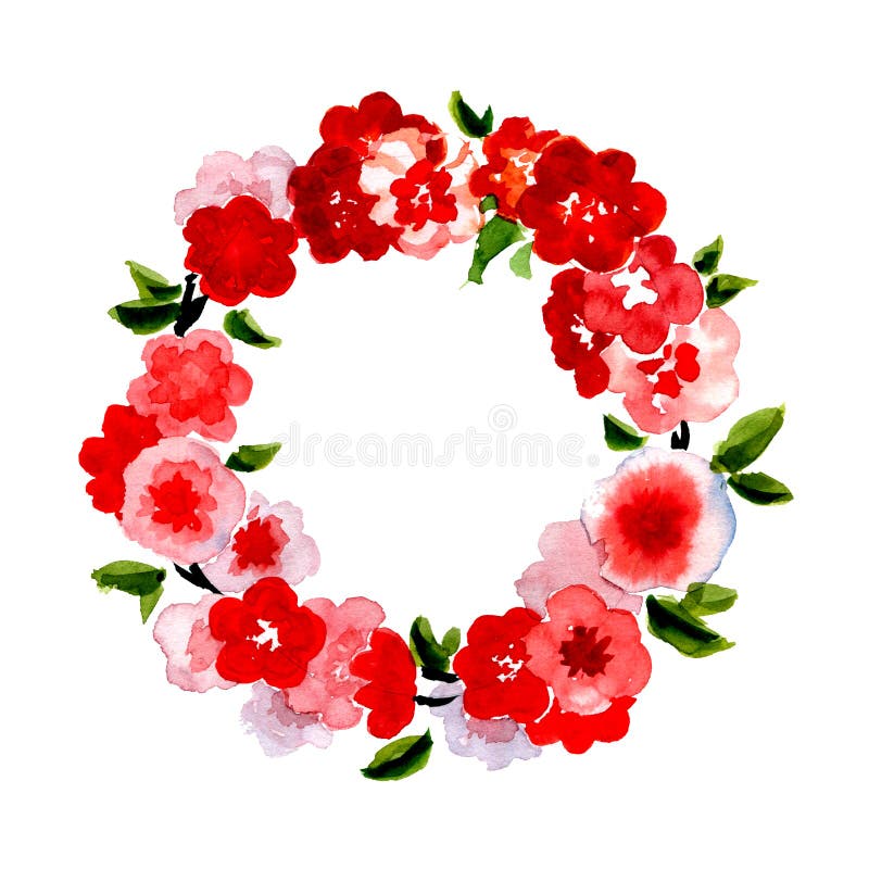 Cartão bonito com grinalda floral ilustração stock Cartão bonito com grinalda floral ilustração stock