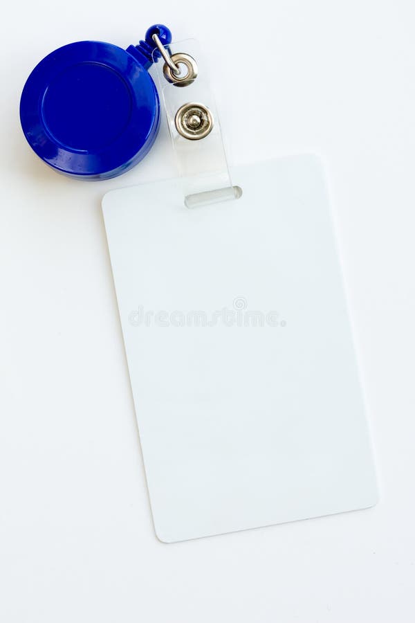 Cartão branco da identificação do emblema fotografia de stock royalty free Cartão branco da identificação do emblema fotografia de stock royalty free