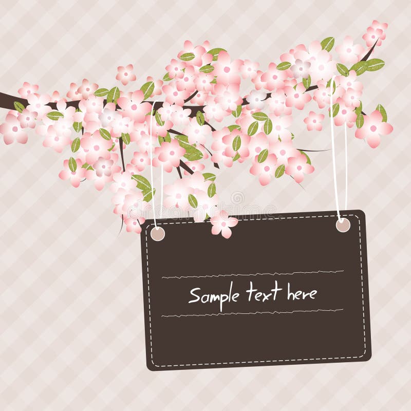 Cartão de primavera ilustração royalty free