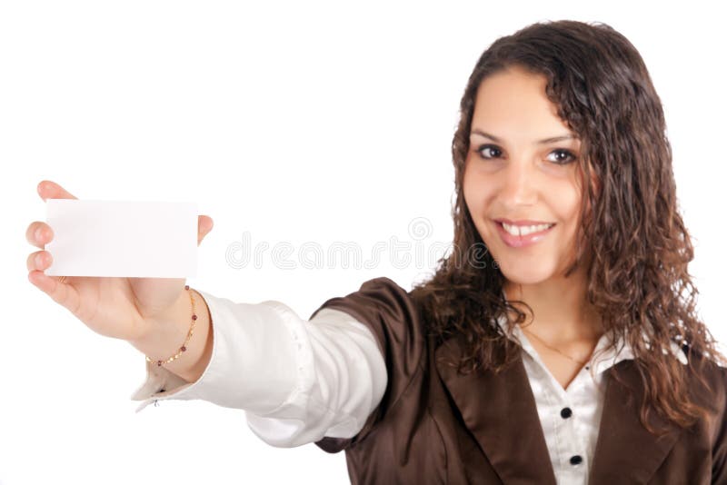 Cartão de visita de empresária fotos de stock royalty free