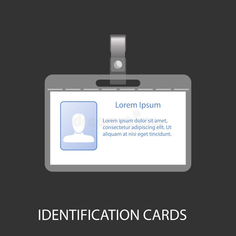 Cartão de identidade com uma foto ilustração royalty free Cartão de identidade com uma foto ilustração royalty free