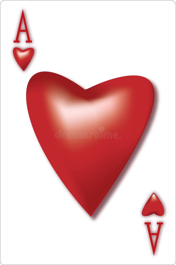 Cartão de jogo do ás do Valentim ilustração do vetor Cartão de jogo do ás do Valentim ilustração do vetor