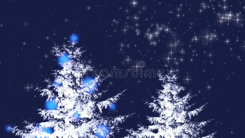Cartão de Natal com árvores mágicas