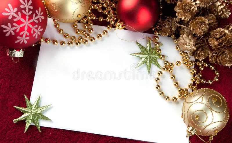 Cartão de Natal vermelho foto de stock Cartão de Natal vermelho foto de stock