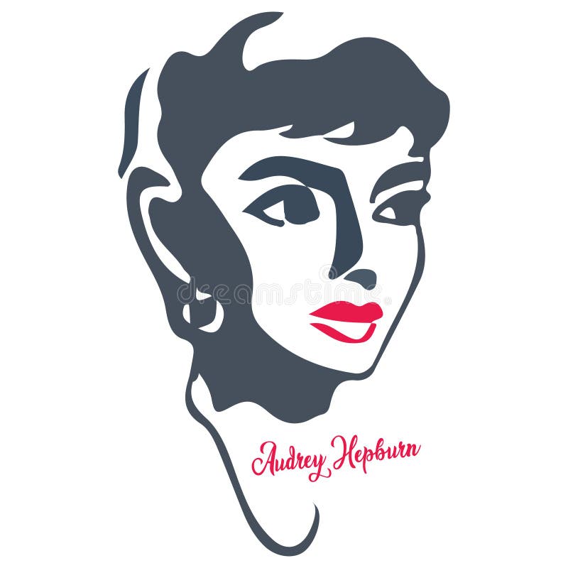 Audrey Hepburn Silhouette, Imprint graphics. Audrey Hepburn Silhouette, Imprint graphics