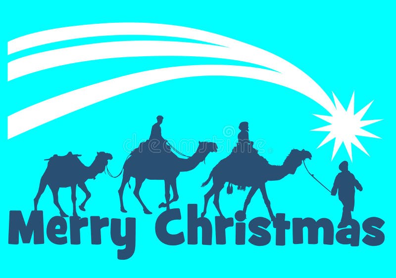 Cartão de três reis Natal ilustração royalty free Cartão de três reis Natal ilustração royalty free