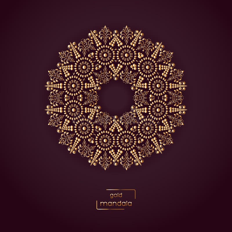 Cartão decorativo do ouro com as duas mandalas orientais da flor no preto ilustração royalty free Cartão decorativo do ouro com as duas mandalas orientais da flor no preto ilustração royalty free