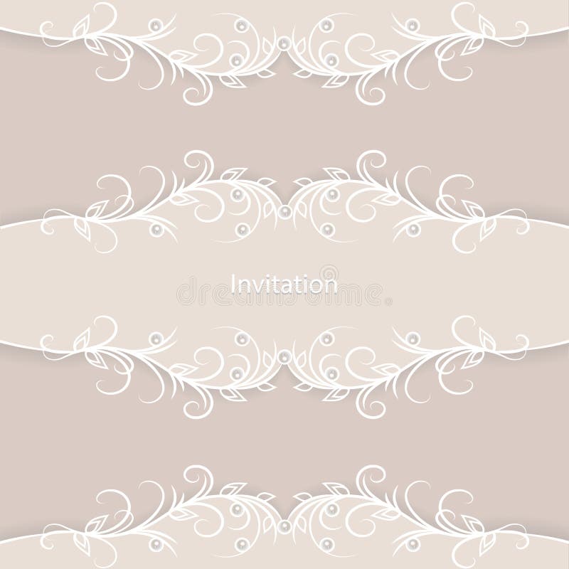 Cartão do convite do vintage no fundo marrom ilustração royalty free Cartão do convite do vintage no fundo marrom ilustração royalty free
