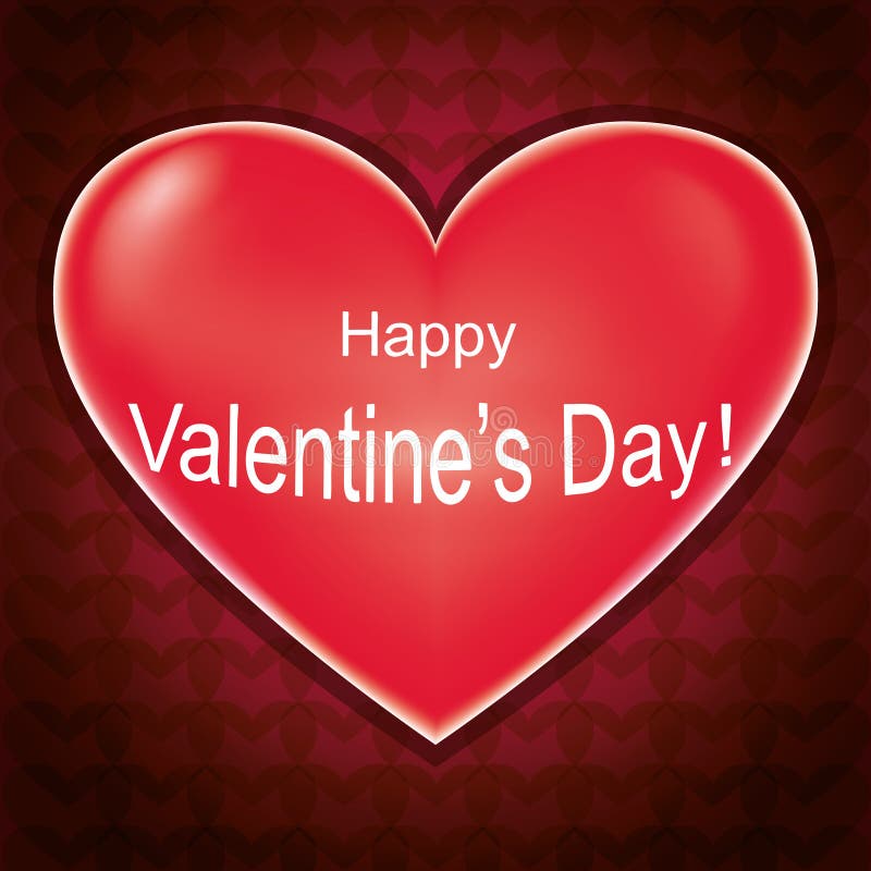 Cartão do dia de Valentim, fundo do amor com coração ilustração stock Cartão do dia de Valentim, fundo do amor com coração ilustração stock