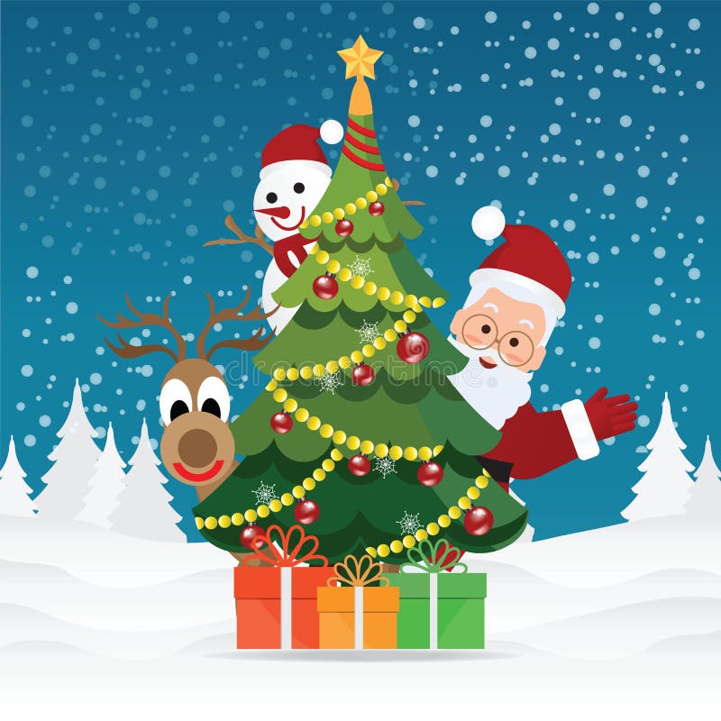 Cartão do Feliz Natal com Natal Santa Claus ilustração royalty free Cartão do Feliz Natal com Natal Santa Claus ilustração royalty free