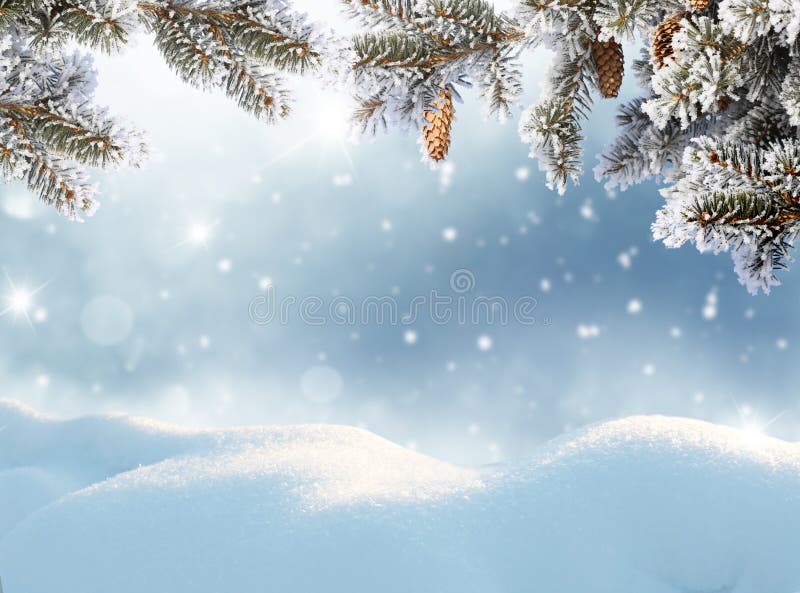 Cartão do Feliz Natal e do ano novo feliz Landsca do inverno fotografia de stock royalty free