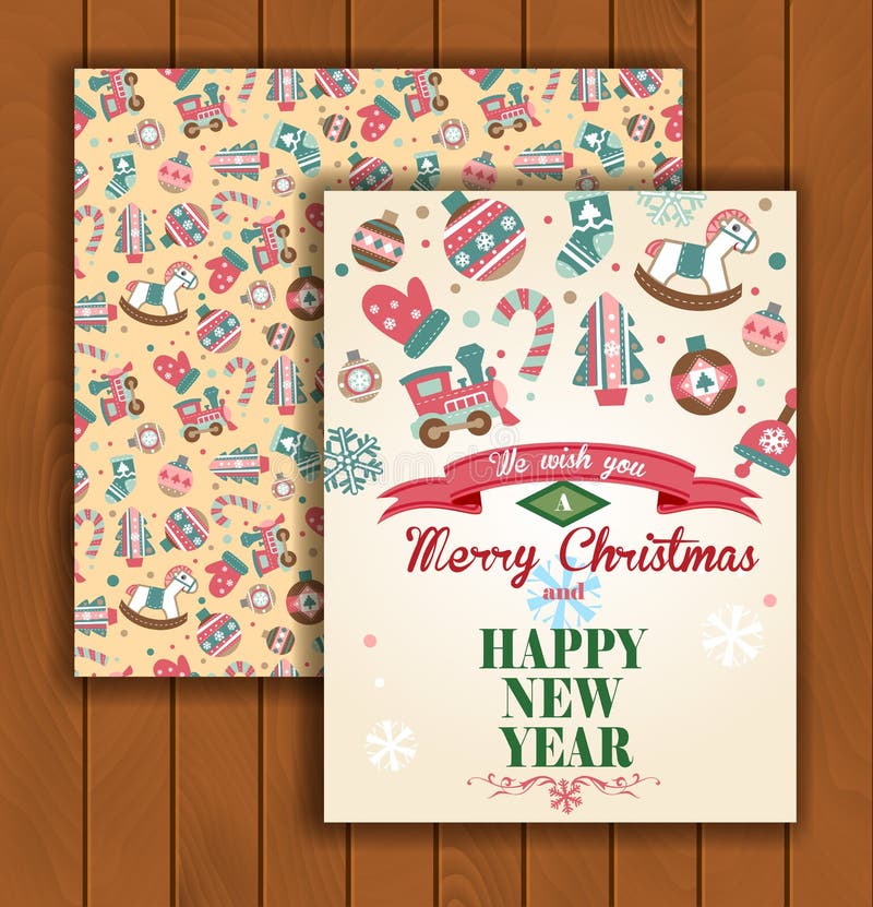 Cartão do Natal com um envelope
