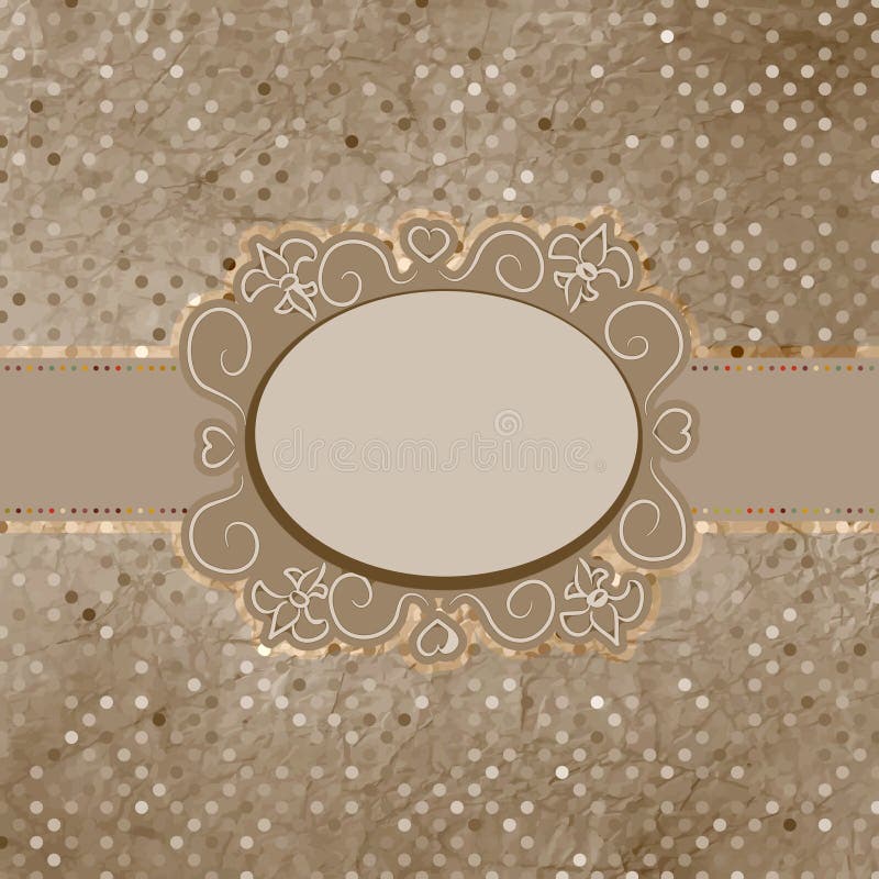 Cartão vintage de bolinhas. EPS 8 ilustração royalty free