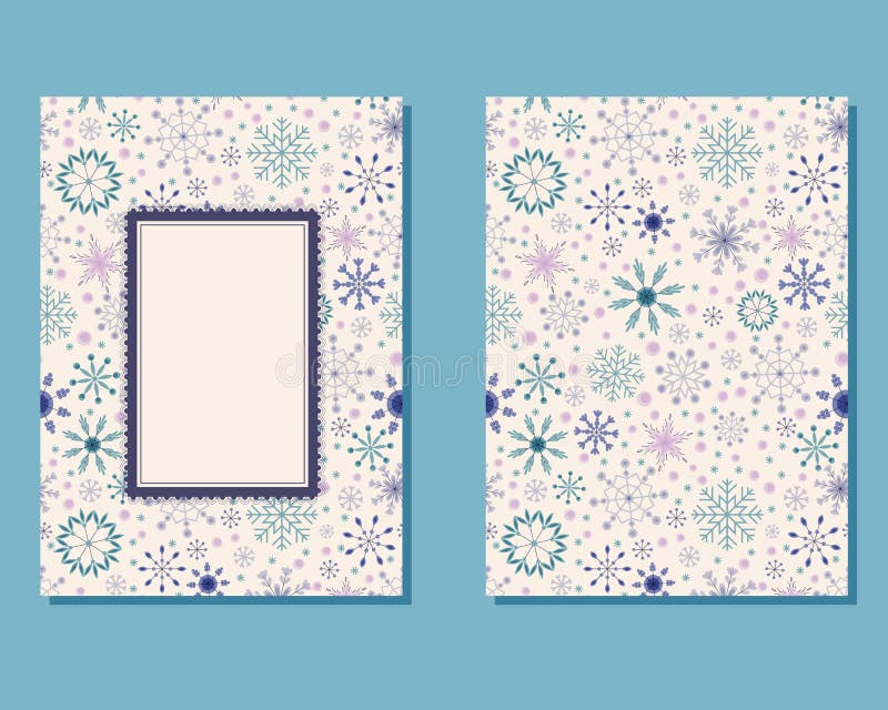 Download Cartão Do Vintage Com Flocos De Neve Ilustração Stock - Ilustração de tampa, decor: 80102027