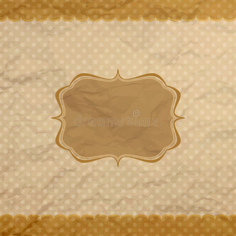 Cartão vintage com moldura. EPS 8 ilustração stock