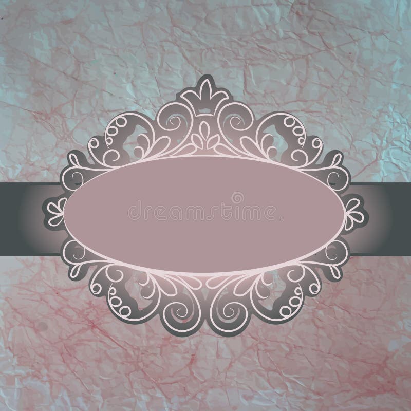 Cartão vintage com moldura. EPS 8 ilustração do vetor