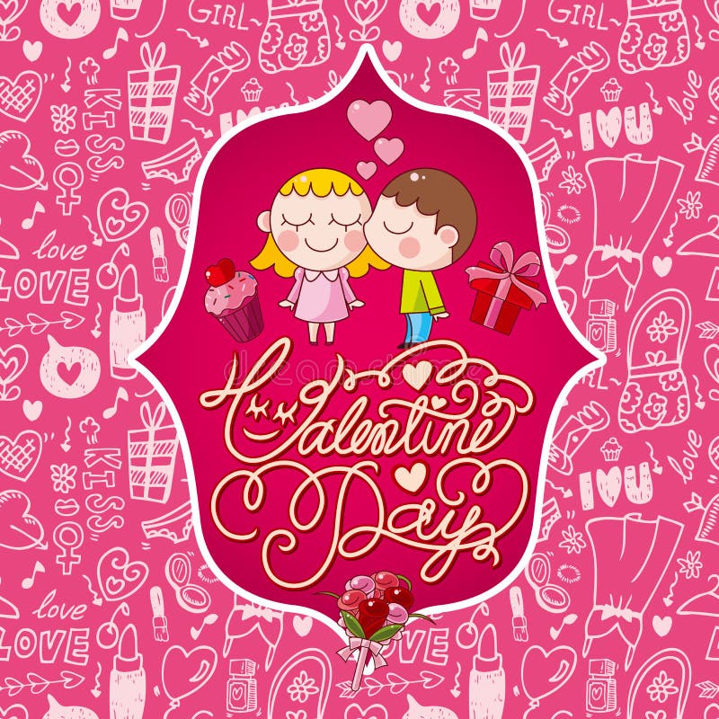 Cartão de São Valentim ilustração stock