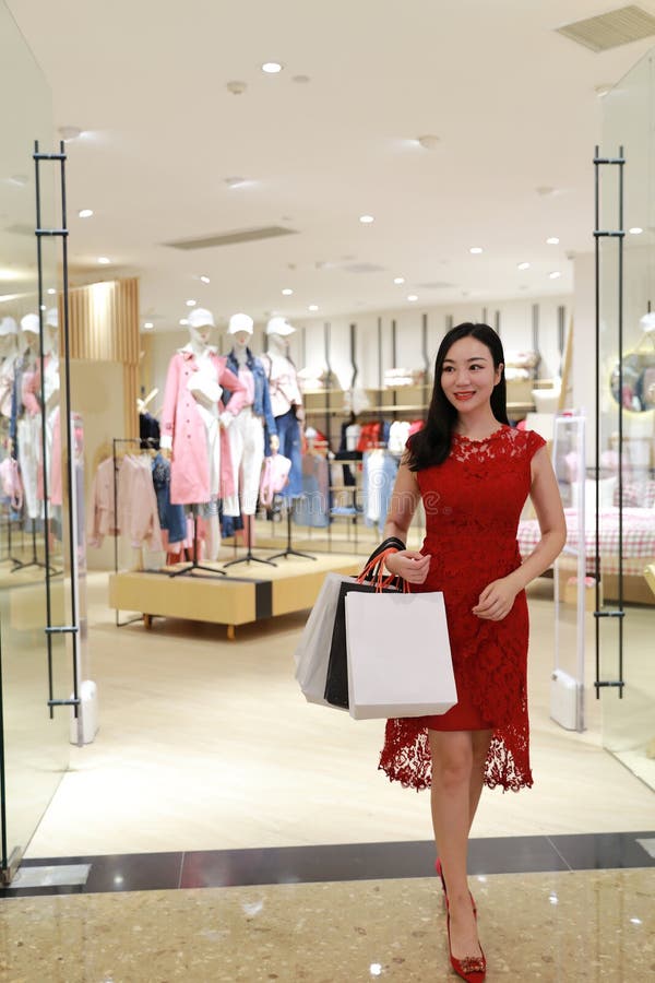 Cartão e saco modernos chineses asiáticos da compra da menina da mulher elegante da beleza feliz disponível em um comprador ocasi imagem de stock Cartão e saco modernos chineses asiáticos da compra da menina da mulher elegante da beleza feliz disponível em um comprador ocasi imagem de stock