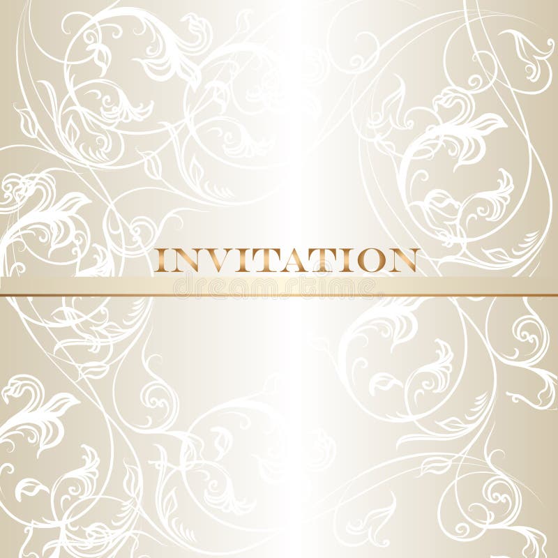 Vector hand drawn wedding invitation design in classic floral style. Vector hand drawn wedding invitation design in classic floral style