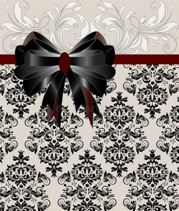 Cartão floral do damasco do casamento ilustração royalty free Cartão floral do damasco do casamento ilustração royalty free