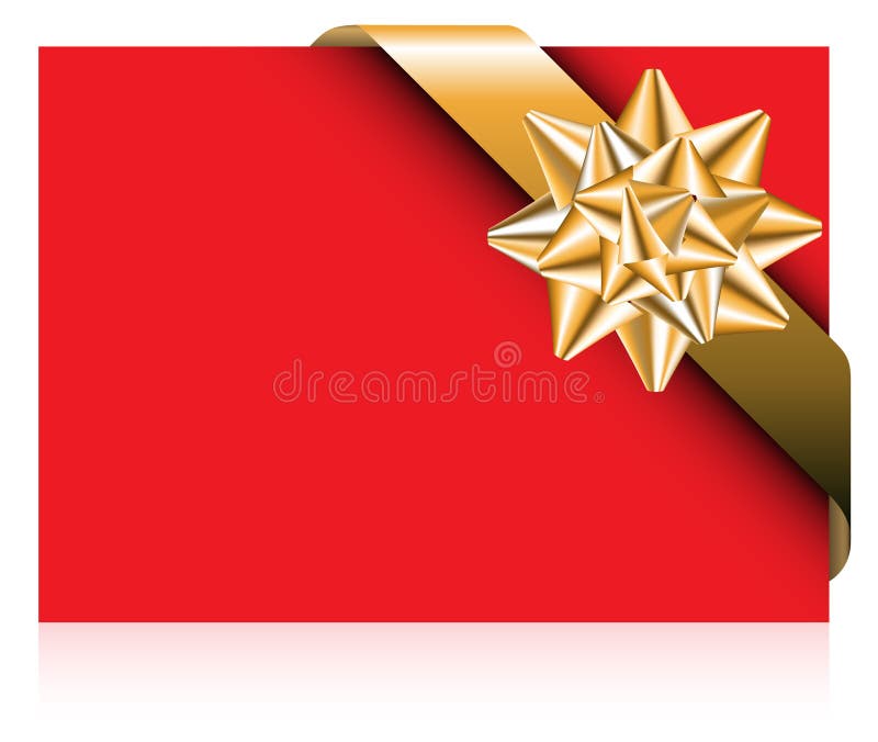 Cartão vermelho com curva dourada ilustração do vetor Cartão vermelho com curva dourada ilustração do vetor