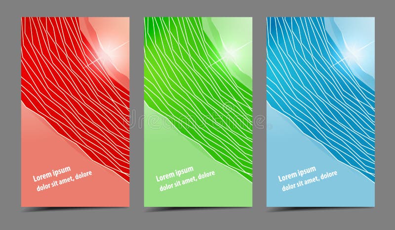 Cartões abstratos do profissional e do desenhista ilustração royalty free