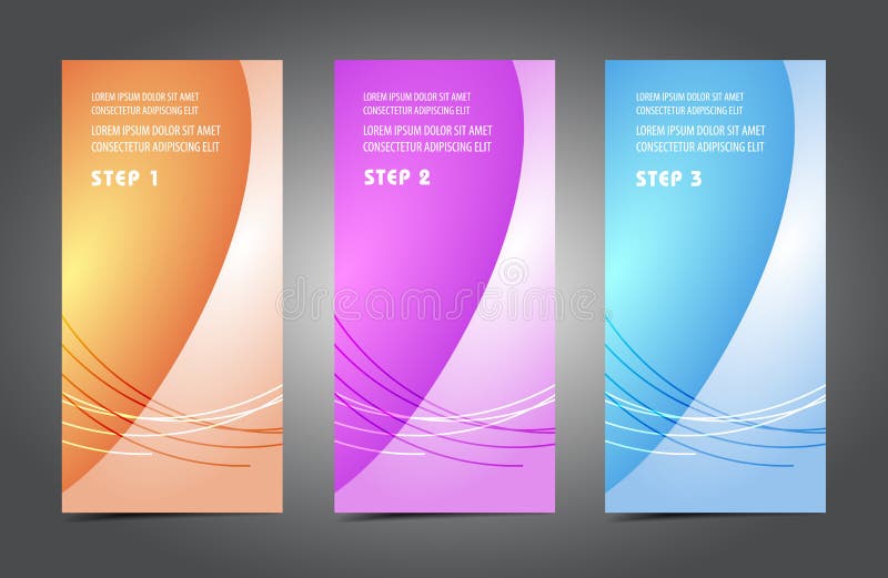 Cartões coloridos do profissional e do desenhista ilustração stock