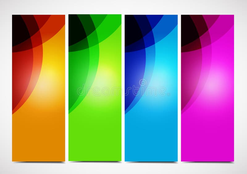 Cartões de cor profissionais e de designer ilustração royalty free