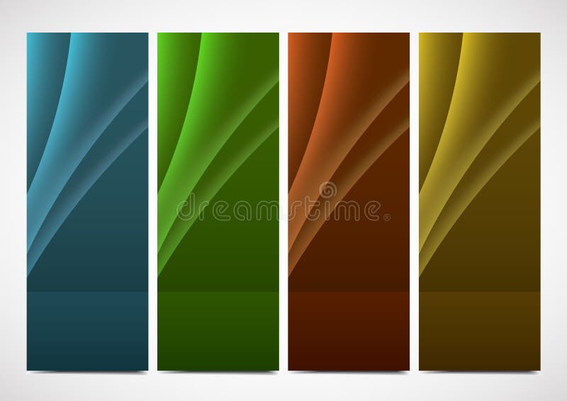 Cartões da cor do profissional e do desenhista ilustração stock