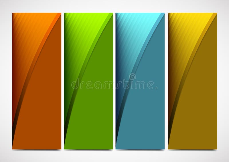 Cartões de cor profissionais e de designer ilustração do vetor