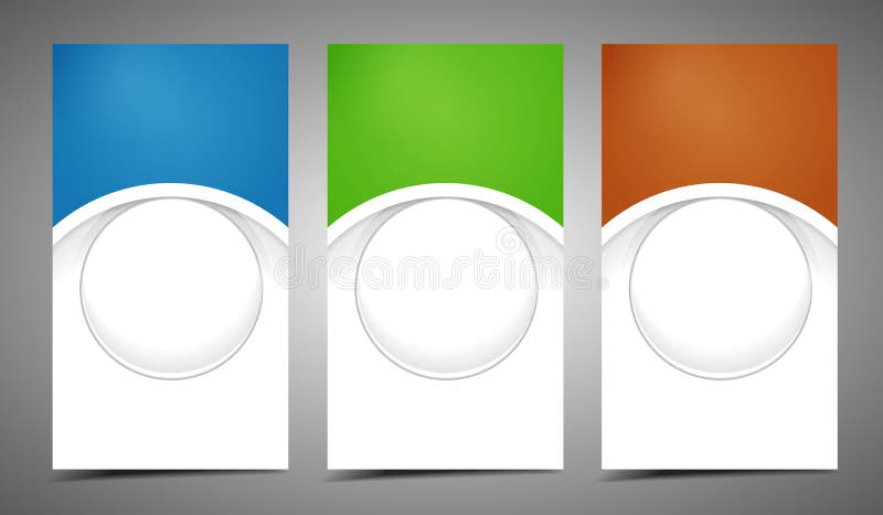 Cartões da cor do profissional e do desenhista ilustração stock