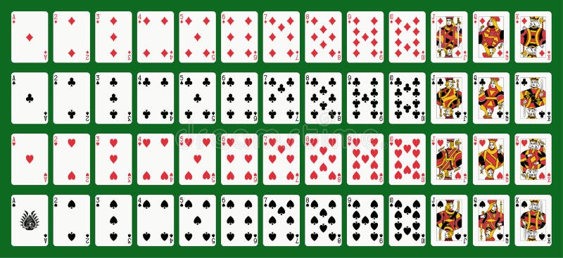 Cartões de jogo ilustração royalty free Cartões de jogo ilustração royalty free