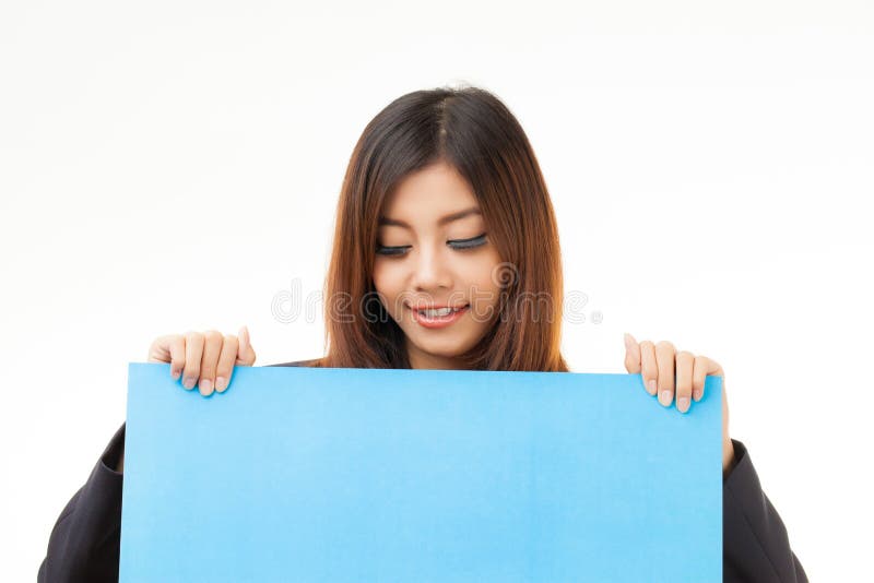 Blank card, people holding card that can be replace with everything you want, namecard sign etc... shoot on isolated white background. Blank card, people holding card that can be replace with everything you want, namecard sign etc... shoot on isolated white background