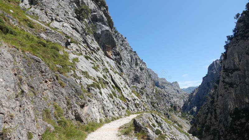 Cares Gorge walking trail in Picos de Europa NP in Spain