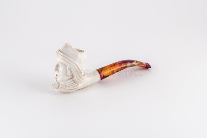 Carved ivory smoking pipe royalty free stock image Carved ivory smoking pipe royalty free stock image