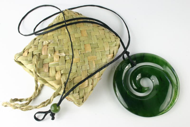 Carved Jade Pendant stock image