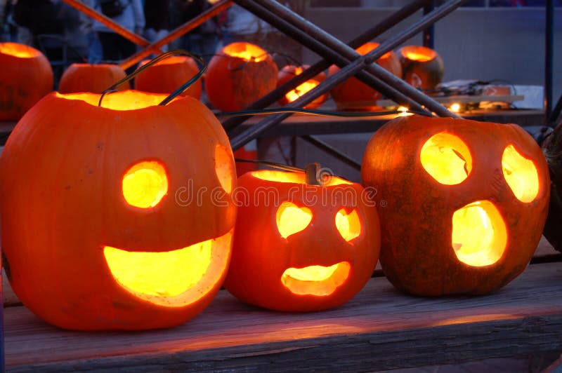 Carved Lighted Pumpkins