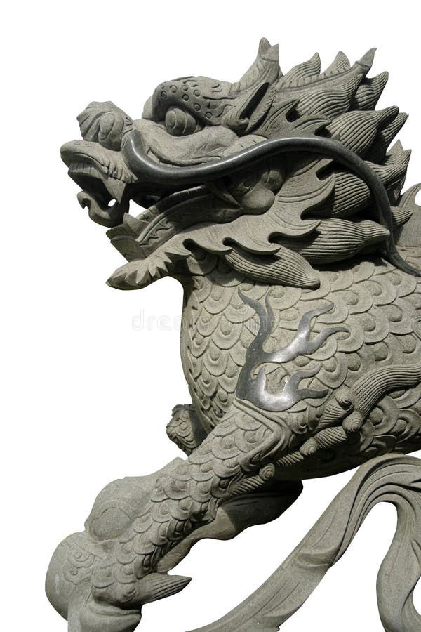 Carved oriental dragon