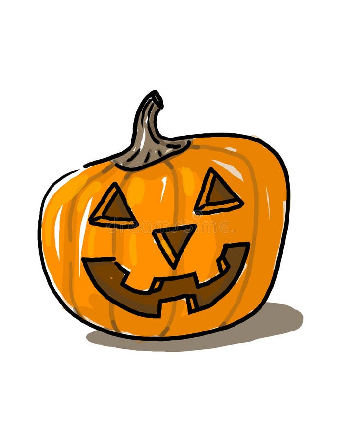 Single Jack O Lantern cartoon