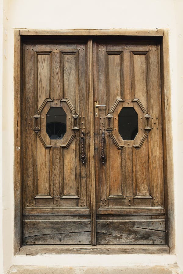 Carved Solid Wood Door in the Centre of Lviv Stock Photo - Image of ...